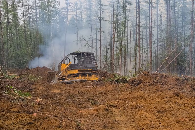 Bulldozer Clearing in Gwinnett County, GA