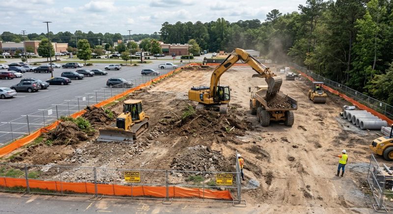 Parking Lot Land Clearing in Cumming, GA